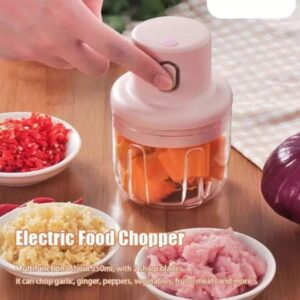 250ml Pink Usb Wireless Electric Garlic Masher